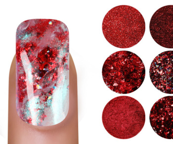 80094 Emmi nail art púdrová sada červená